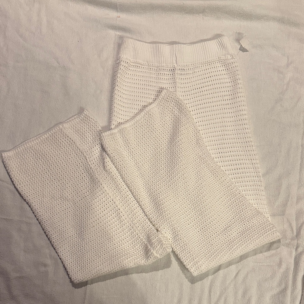 Cozy White Knit Bottoms